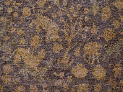 Overdyed 7'8" x 10'1" Vintage Hand knotted Wool Rug - Sku: O020372