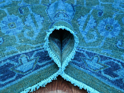 Overdyed 9'4" x 12'9" Vintage Hand knotted Wool Rug - Sku: O020373