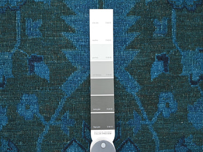 Overdyed 9'4" x 12'9" Vintage Hand knotted Wool Rug - Sku: O020373