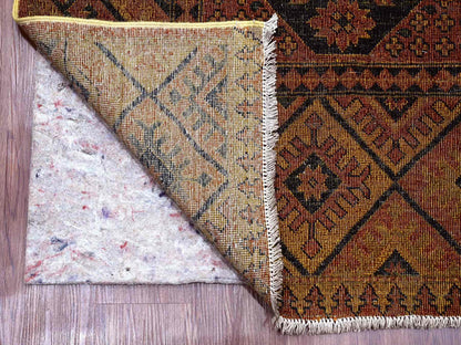 Overdyed 8'10" x 12'2" Vintage Hand knotted Wool Rug - Sku: O020374