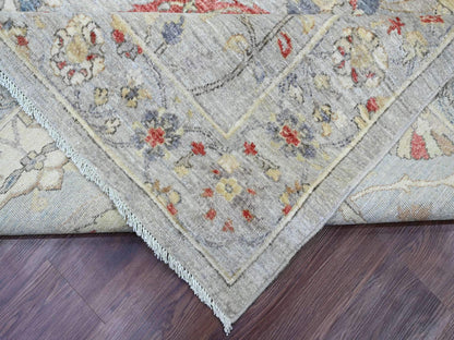 Peshawar Oushak hand-knotted wool rug in Gray, 8'11" x 11'7" — SKU O020379 (view 6)