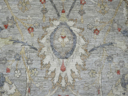 Peshawar Oushak hand-knotted wool rug in Gray, 8'11" x 11'7" — SKU O020379 (view 8)