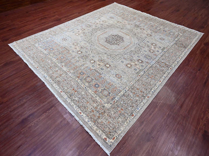 Mamluk Mamluk hand-knotted wool rug in Gray, 8'1" x 9'11" — SKU O020382 (view 3)