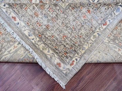 Mamluk Mamluk hand-knotted wool rug in Gray, 8'1" x 9'11" — SKU O020382 (view 6)