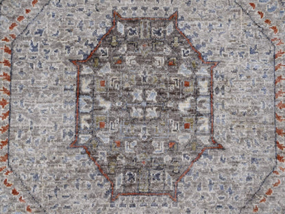 Mamluk Mamluk hand-knotted wool rug in Gray, 8'1" x 9'11" — SKU O020382 (view 8)