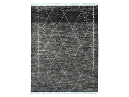 Brown 7'11" x 10'0" Tribal Hand knotted Wool Rug - Sku: O020385