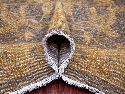 Mahal Vintage hand-knotted wool rug in Overdyed & Brown, 7'10" x 10' — SKU O020397 (view 5)