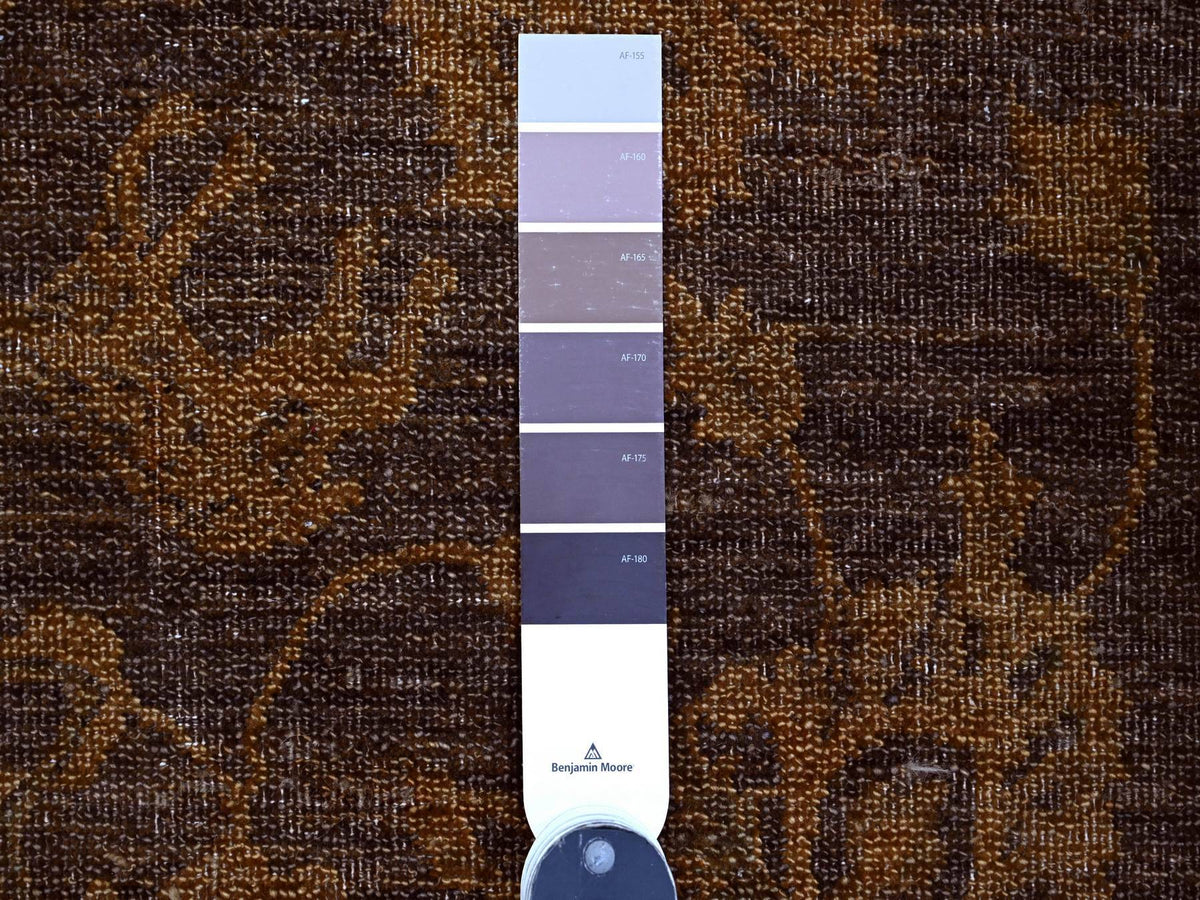 Mahal Vintage hand-knotted wool rug in Overdyed & Brown, 7'10" x 10' — SKU O020397 (view 7)