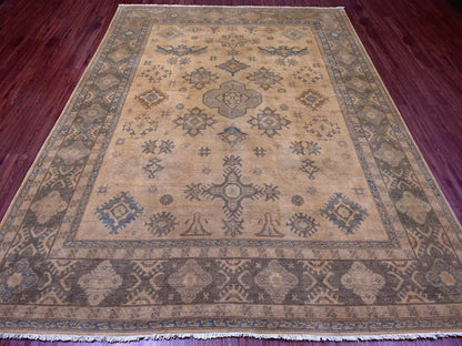 Kazak Kazak hand-knotted wool rug in Overdyed & Brown, 8' x 9'10" — SKU O020400 (view 2)