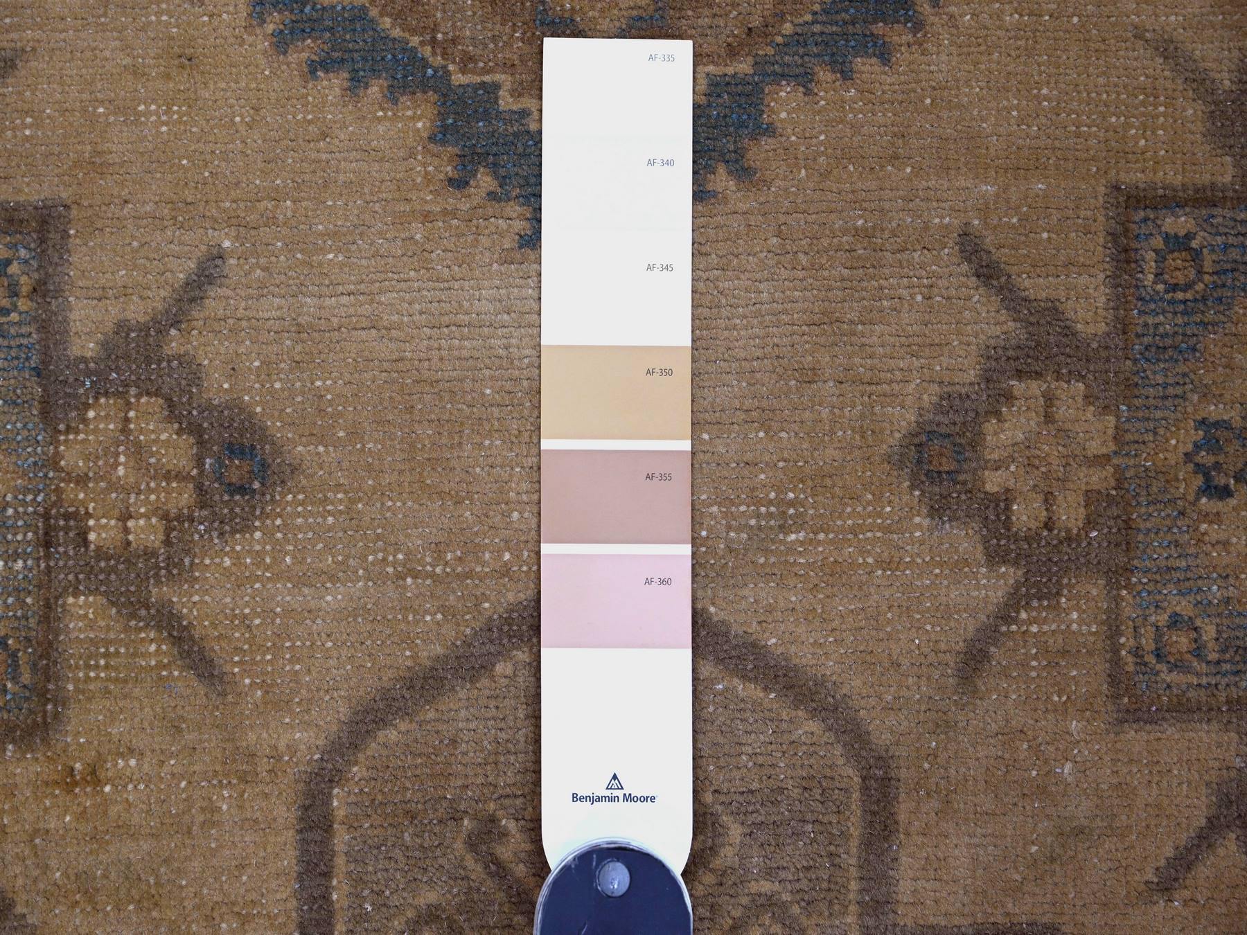 Kazak Kazak hand-knotted wool rug in Overdyed & Brown, 8' x 9'10" — SKU O020400 (view 7)
