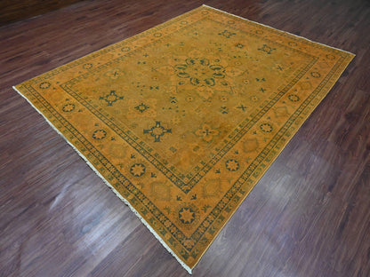 Overdyed 7'8" x 9'10" Tribal Hand knotted Wool Rug - Sku: O020402