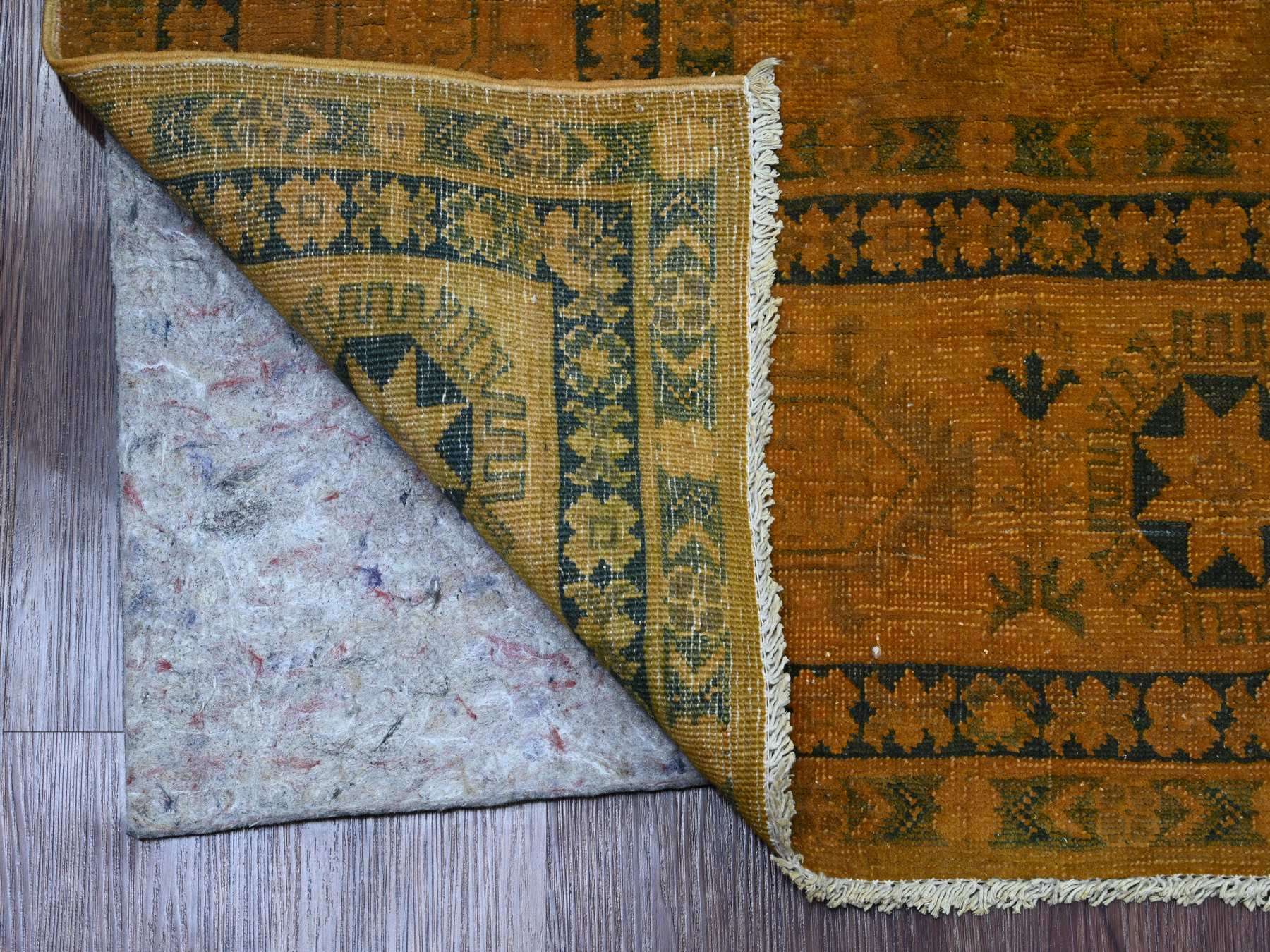 Kazak Kazak hand-knotted wool rug in Overdyed & Brown, 7'8" x 9'10" — SKU O020402 (view 4)