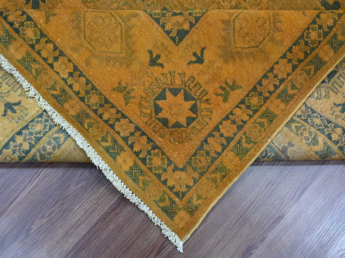 Kazak Kazak hand-knotted wool rug in Overdyed & Brown, 7'8" x 9'10" — SKU O020402 (view 6)
