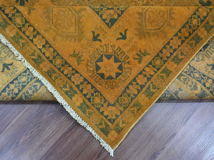 Kazak Kazak hand-knotted wool rug in Overdyed & Brown, 7'8" x 9'10" — SKU O020402 (view 6)