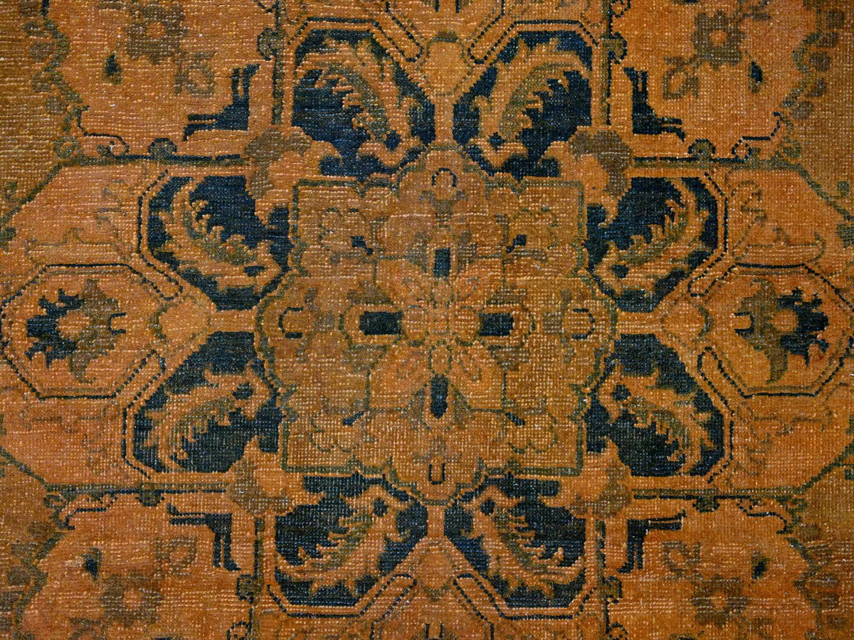 Kazak Kazak hand-knotted wool rug in Overdyed & Brown, 7'8" x 9'10" — SKU O020402 (view 8)