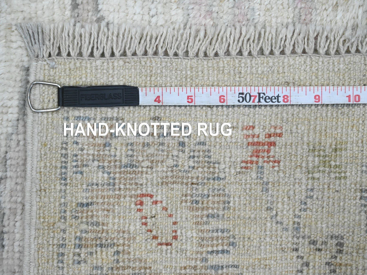 Oushak Oushak hand-knotted wool runner in Ivory, 3'1" x 22'4" — SKU O020408 (view 6)