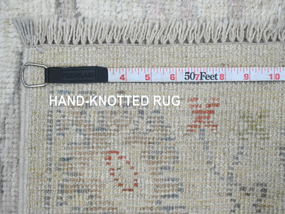 Oushak Oushak hand-knotted wool runner in Ivory, 3'1" x 22'4" — SKU O020408 (view 6)