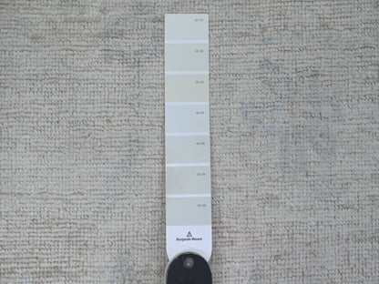 Oushak Oushak hand-knotted wool runner in Ivory & Light Blue, 3' x 17'2" — SKU O020409 (view 3)