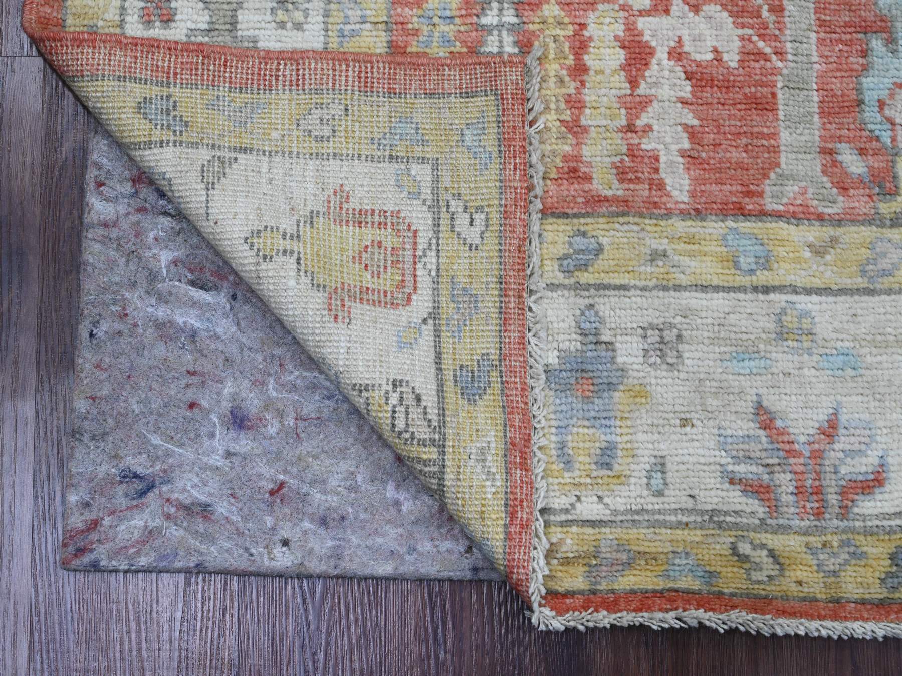 Oushak Oushak hand-knotted wool rug in Red & Ivory, 5' x 6'10" — SKU O020413 (view 2)