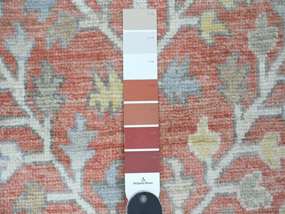 Oushak Oushak hand-knotted wool rug in Red & Ivory, 5' x 6'10" — SKU O020413 (view 3)