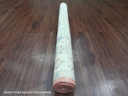 Oushak Oushak hand-knotted wool rug in Red & Ivory, 5' x 6'10" — SKU O020413 (view 4)