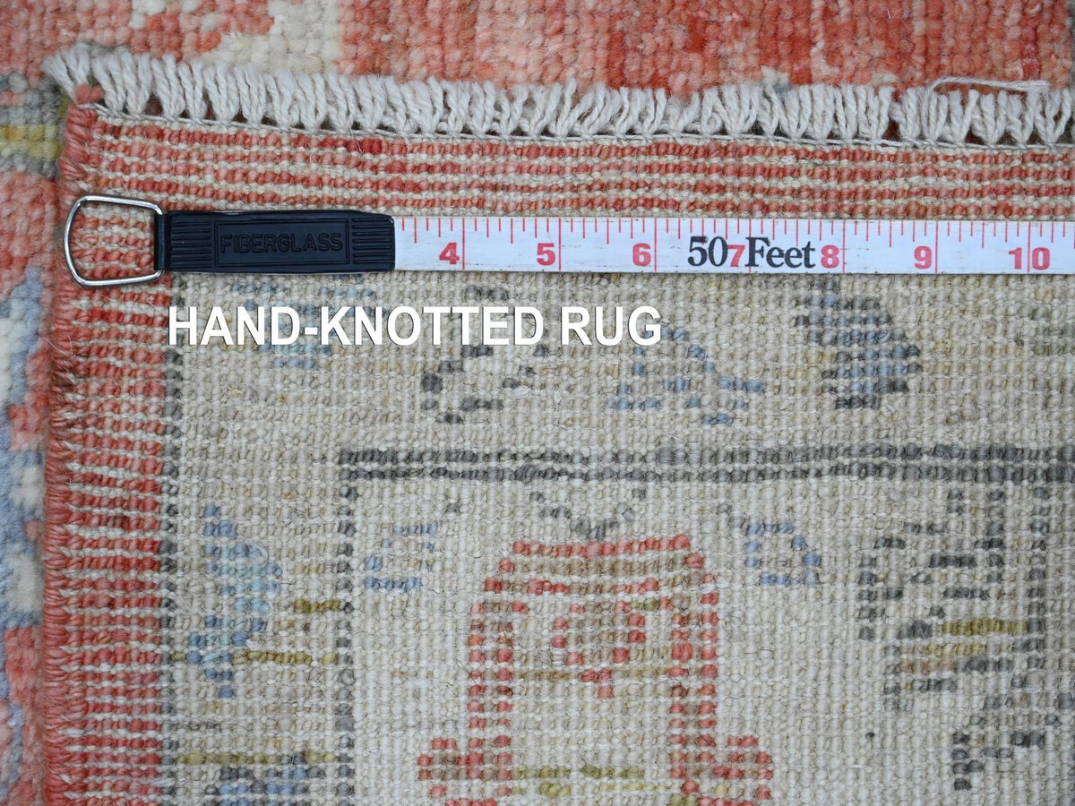 Oushak Oushak hand-knotted wool rug in Red & Ivory, 5' x 6'10" — SKU O020413 (view 6)
