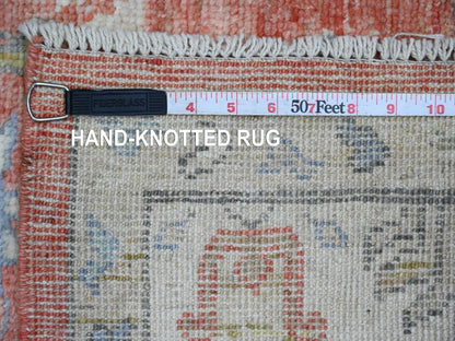 Oushak Oushak hand-knotted wool rug in Red & Ivory, 5' x 6'10" — SKU O020413 (view 6)