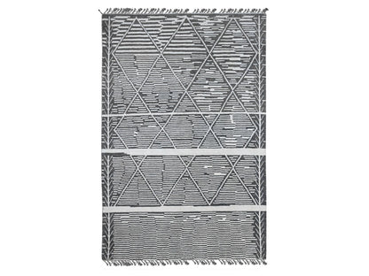 Tribal & Geometric hand-knotted wool rug in Gray, 6'1" x 9'4" — SKU O020422