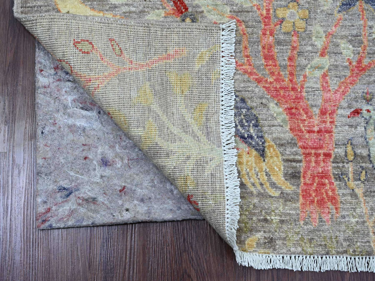 Peshawar Oushak hand-knotted wool runner in Gray, 2'7" x 9'9" — SKU O020426 (view 2)