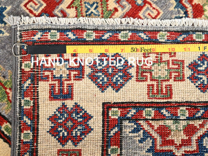 Grey 2'5" x 15'3" Kazak Hand knotted Wool Rug - Sku: O02042