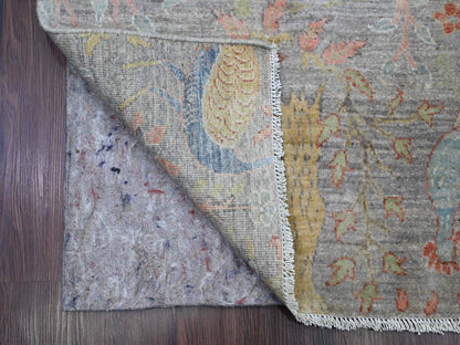 Peshawar Oushak hand-knotted wool runner in Gray, 2'7" x 22' — SKU O020435 (view 2)