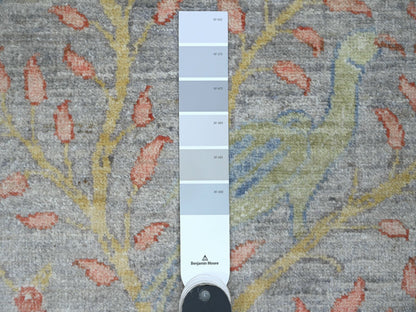Peshawar Oushak hand-knotted wool runner in Gray, 2'7" x 22' — SKU O020435 (view 3)
