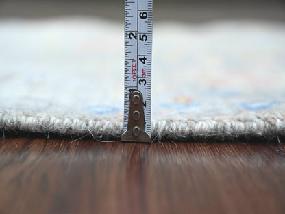 Peshawar Oushak hand-knotted wool runner in Gray, 2'7" x 22' — SKU O020435 (view 5)