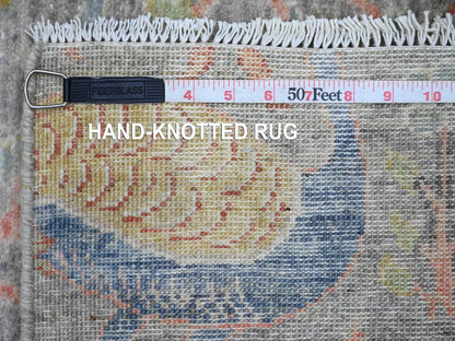 Peshawar Oushak hand-knotted wool runner in Gray, 2'7" x 22' — SKU O020435 (view 6)