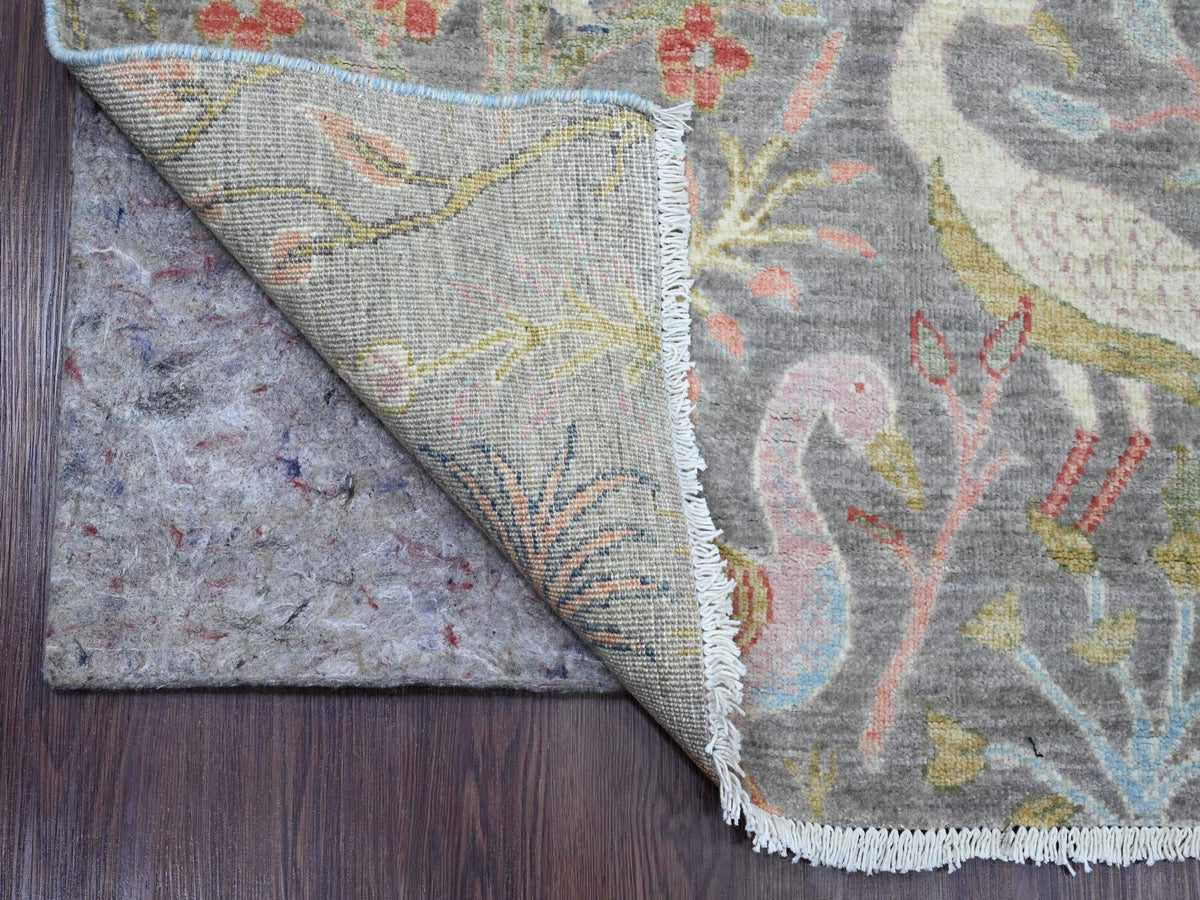 Peshawar Oushak hand-knotted wool runner in Gray, 5'1" x 11'11" — SKU O020441 (view 2)