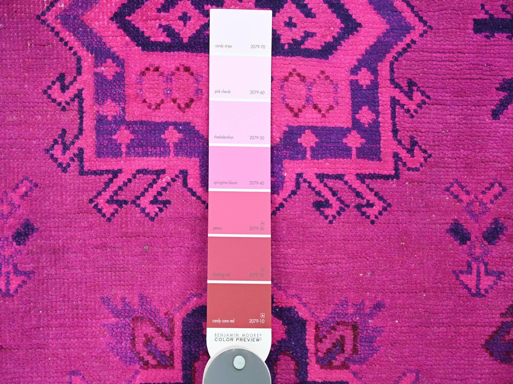 Kazak Kazak hand-knotted wool rug in Overdyed & Pink, 6' x 8'6" — SKU O020444 (view 3)