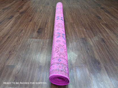 Kazak Kazak hand-knotted wool rug in Overdyed & Pink, 6' x 8'6" — SKU O020444 (view 4)