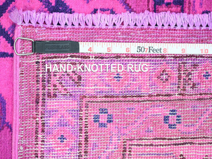 Kazak Kazak hand-knotted wool rug in Overdyed & Pink, 6' x 8'6" — SKU O020444 (view 6)
