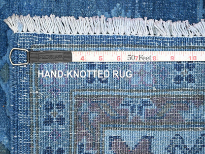 Kazak Kazak hand-knotted wool rug in Overdyed & Blue, 6'2" x 8'5" — SKU O020445 (view 6)