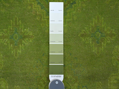 Kazak Kazak hand-knotted wool rug in Overdyed & Green, 4'10" x 6'9" — SKU O020446 (view 3)