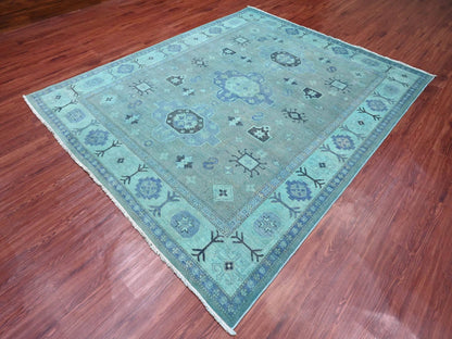 Overdyed 7'9" x 9'6" Tribal Hand knotted Wool Rug - Sku: O020449