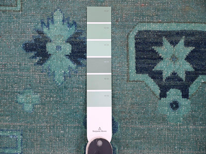 Kazak Kazak hand-knotted wool rug in Overdyed & Blue, 7'9" x 9'6" — SKU O020449 (view 7)