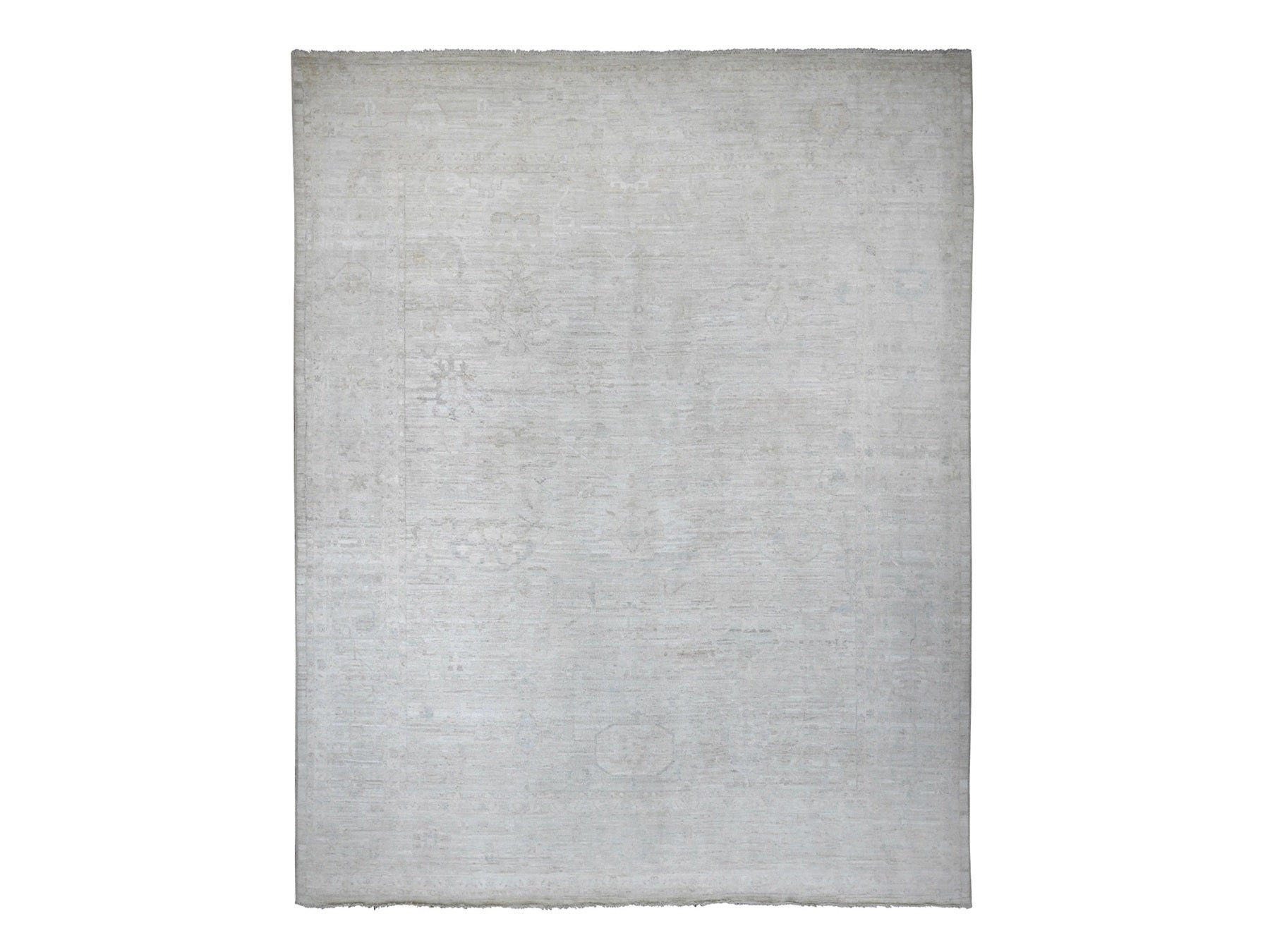Oushak Oushak hand-knotted wool rug in Ivory, 11'11" x 14'8" — SKU O020461