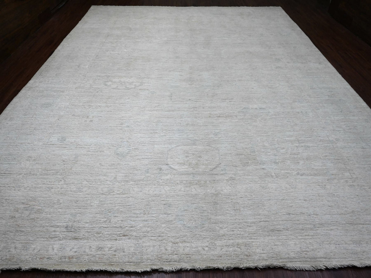 Oushak Oushak hand-knotted wool rug in Ivory, 11'11" x 14'8" — SKU O020461 (view 2)