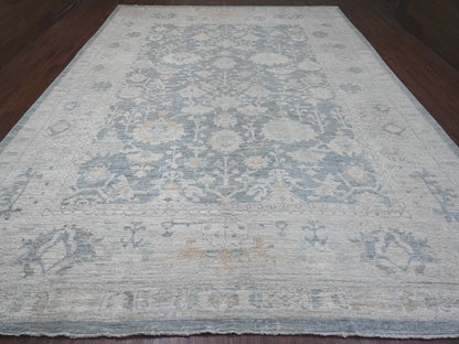 Oushak Oushak hand-knotted wool rug in Gray & Ivory, 11'9" x 15'5" — SKU O020462 (view 2)