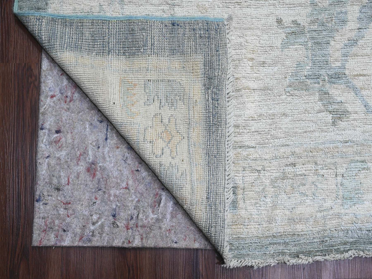 Oushak Oushak hand-knotted wool rug in Gray & Ivory, 11'9" x 15'5" — SKU O020462 (view 4)