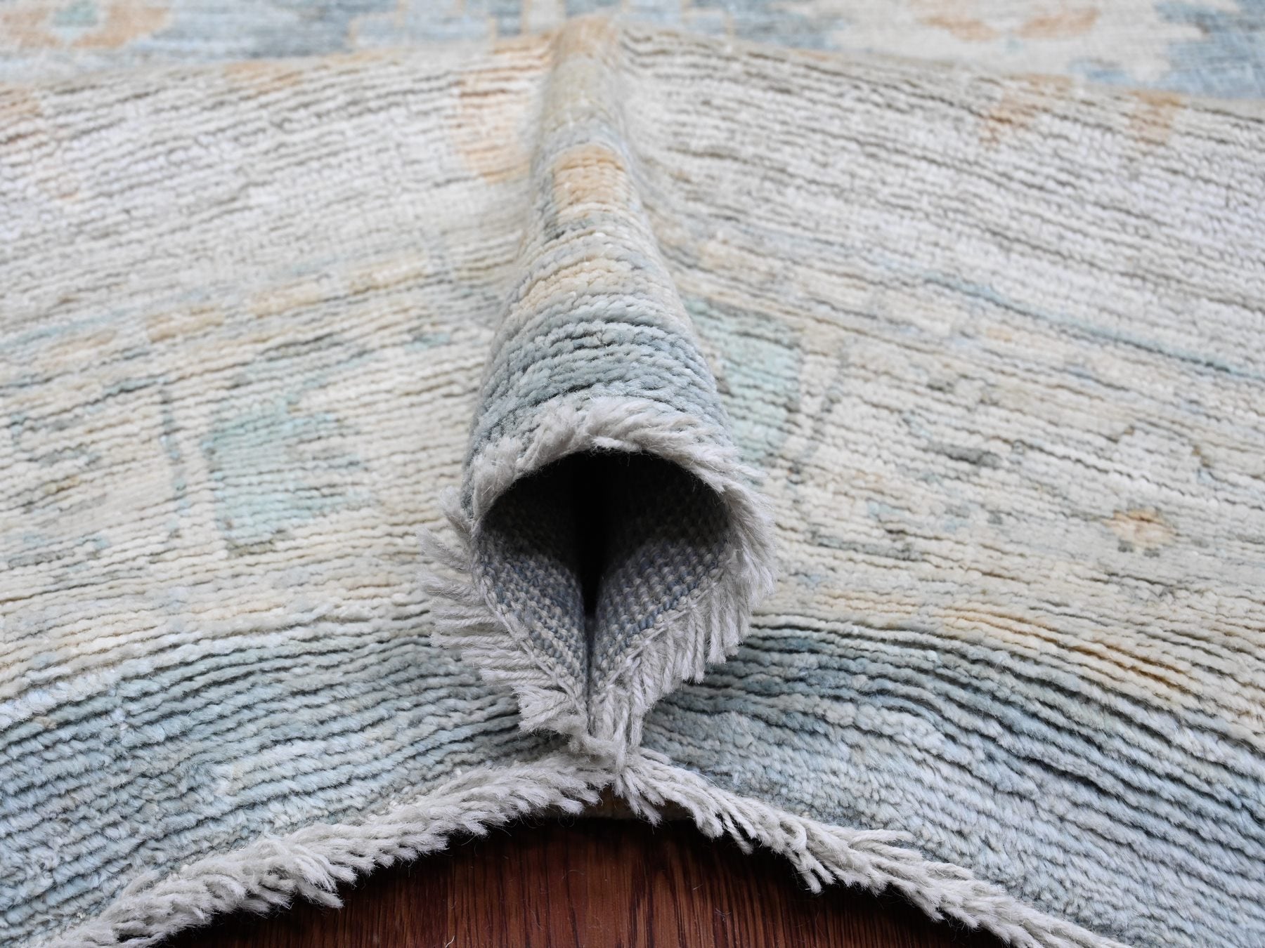 Oushak Oushak hand-knotted wool rug in Gray & Ivory, 11'9" x 15'5" — SKU O020462 (view 5)