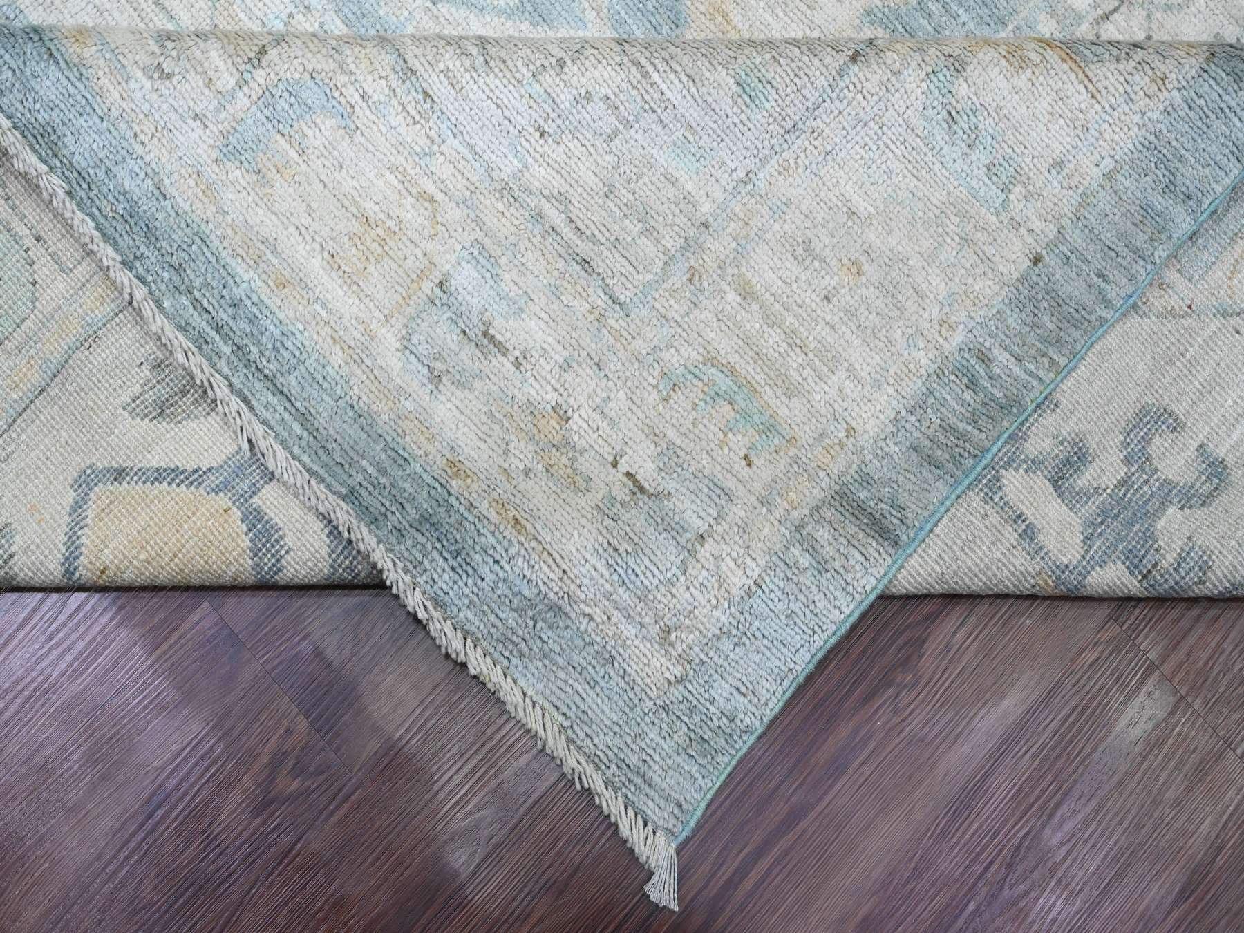Oushak Oushak hand-knotted wool rug in Gray & Ivory, 11'9" x 15'5" — SKU O020462 (view 6)