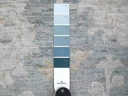 Oushak Oushak hand-knotted wool rug in Gray & Ivory, 11'9" x 15'5" — SKU O020462 (view 7)