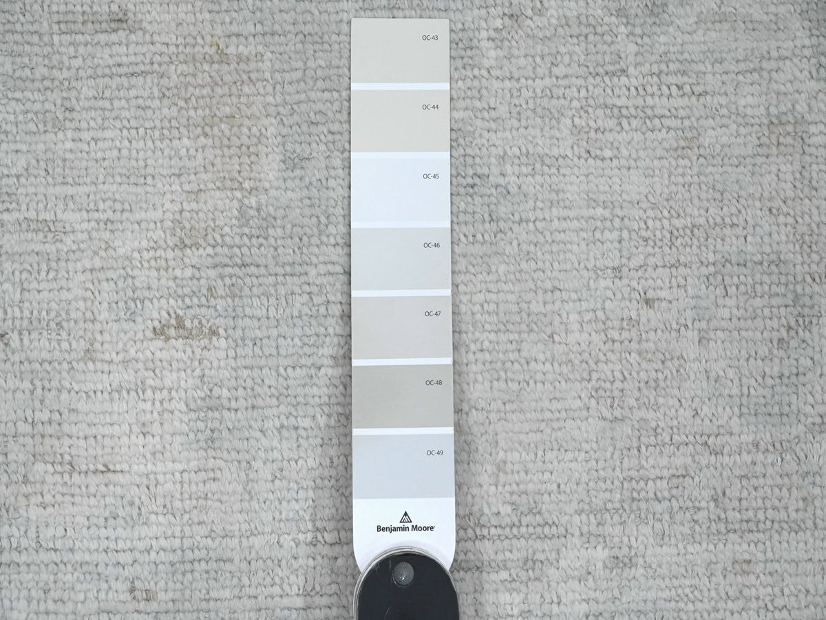 Oushak Oushak hand-knotted wool runner in Gray & Light Gray, 2'10" x 19'6" — SKU O020471 (view 3)